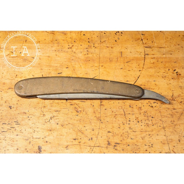 Antique Figural Straight Razor Barber Trade Sign For Sale - Image 4 of 11