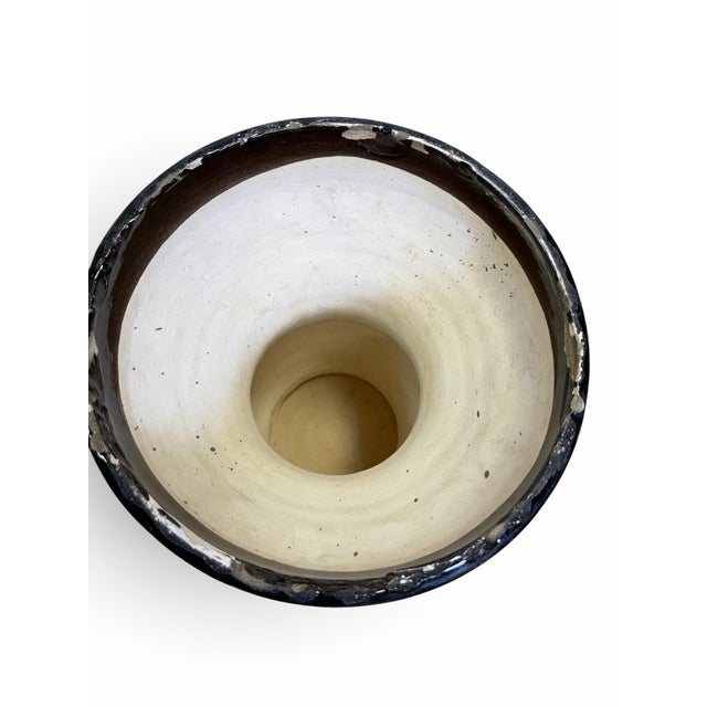 Early 20th Century Antique Brush-McCoy Blended Glaze "Amaryllis" Majolica Pedestal For Sale - Image 5 of 6
