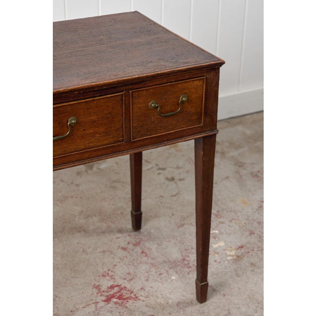 Early 19th Century Oak Three-Drawer Side Table For Sale In Charleston - Image 6 of 13