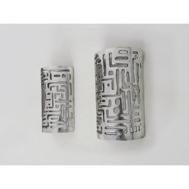 Vintage Aluminum Wall Lights, 1990s, Set of 2, in Flawless conditions. Designed 1990 to 1999 Up to 250V (Europe/UK...