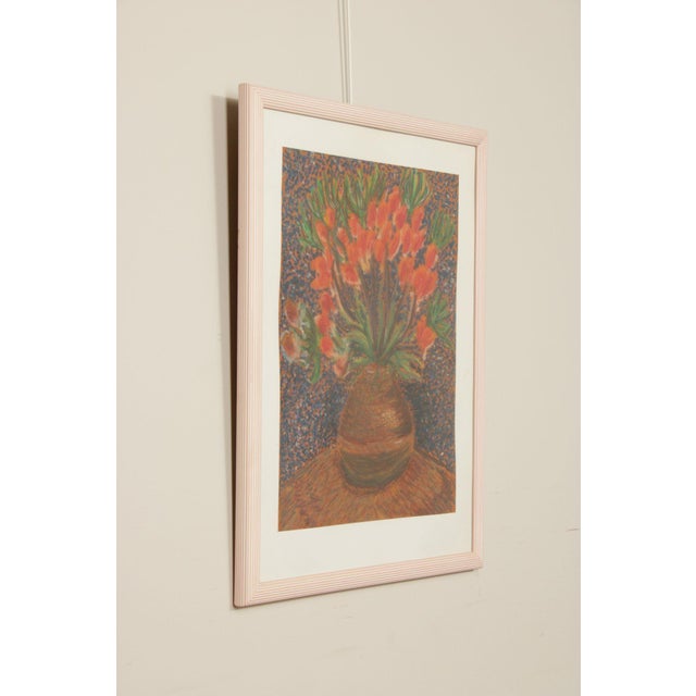 Traditional Artist Signed Pastel Painting Inspired by Vincent Van Gogh For Sale - Image 3 of 18