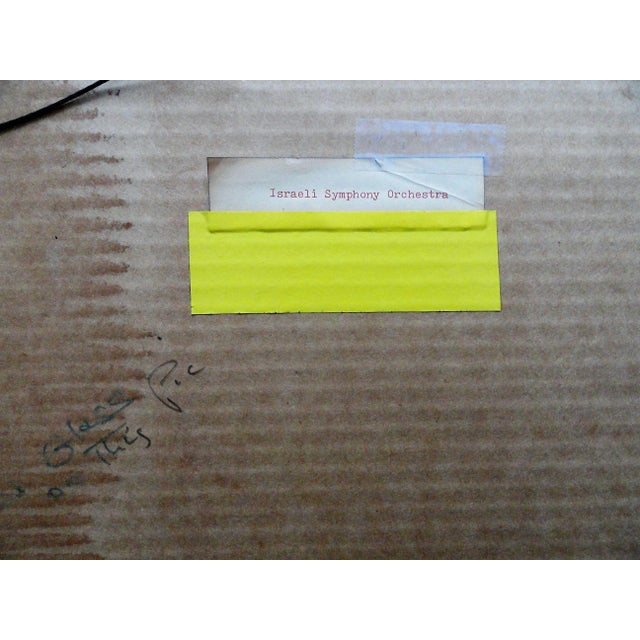 1960s "Israeli Orchestra" Abstract Watercolor Painting by Joseph Kossonogi, Framed For Sale - Image 4 of 6