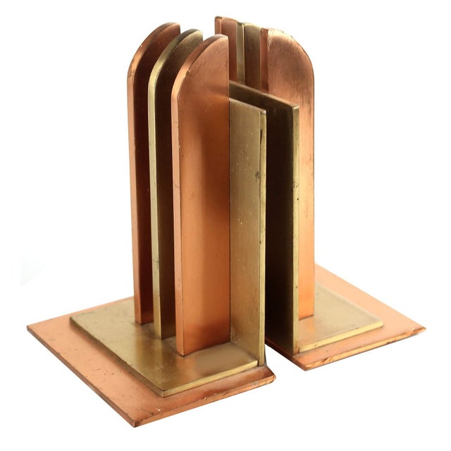 Metal Art Deco Bookends by Von Nessen for Chase, 1930s, Set of 2 For Sale - Image 7 of 7