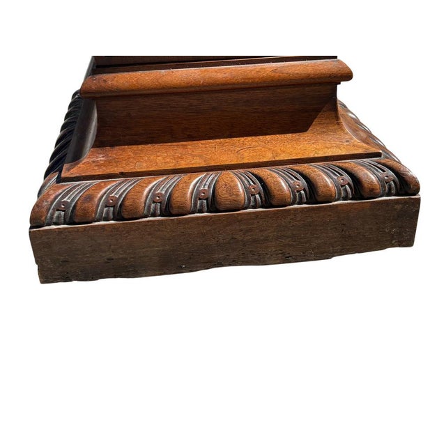 Brown Carved Walnut Side Table, 1890s For Sale - Image 8 of 17