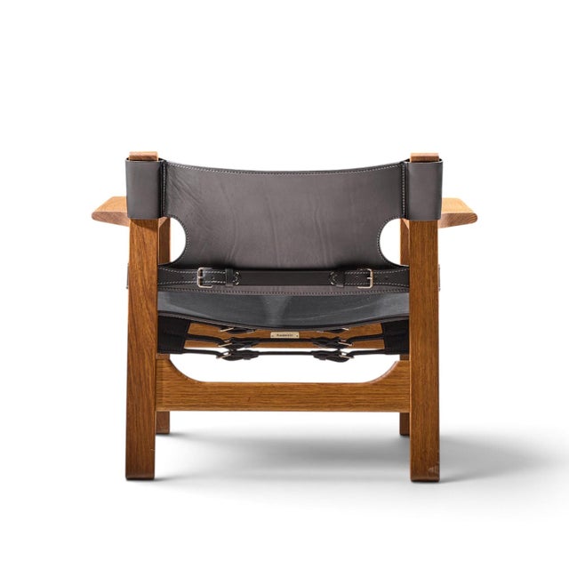 Børge Mogensen for Fredericia Mid Century Oak and Leather Spanish Chairs - Pair For Sale - Image 9 of 13