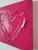 Hot Pink Abstract Heart Painting For Sale In Raleigh - Image 6 of 9