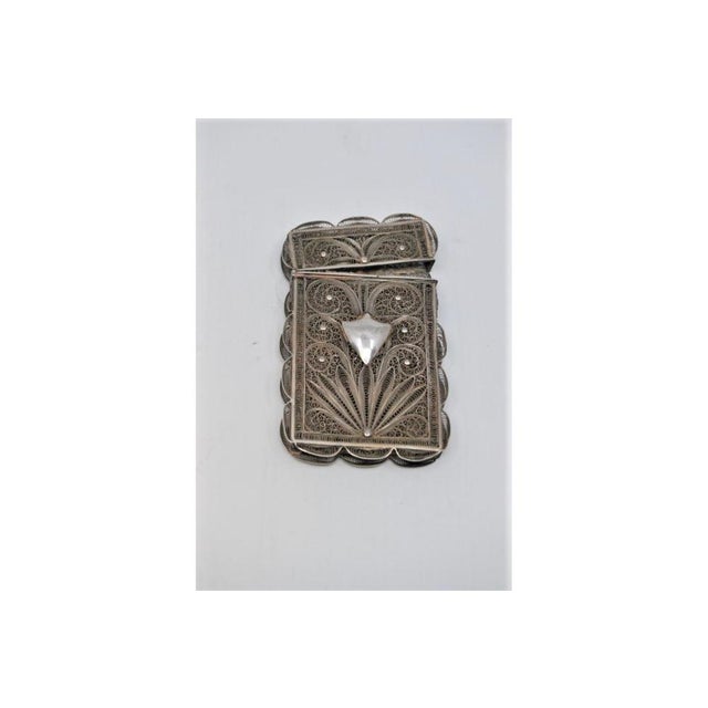 Filigree Silver Cartoneira with Removable Lid For Sale - Image 4 of 7
