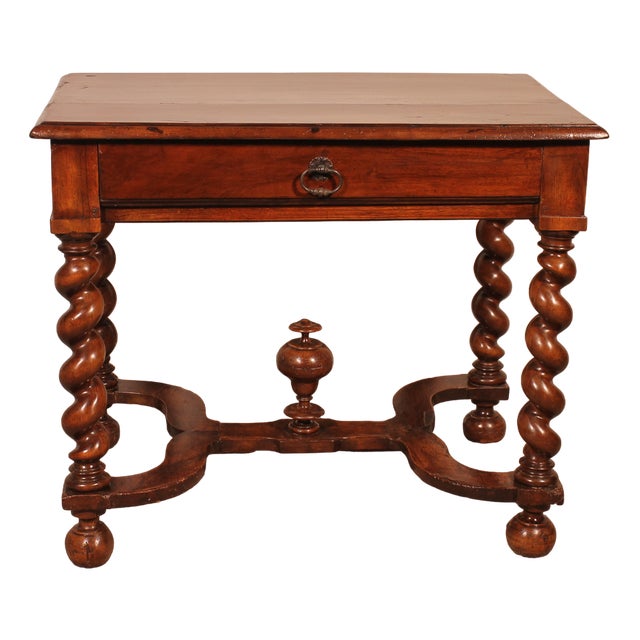 Louis XIII Side Table in Walnut, 17th Century For Sale