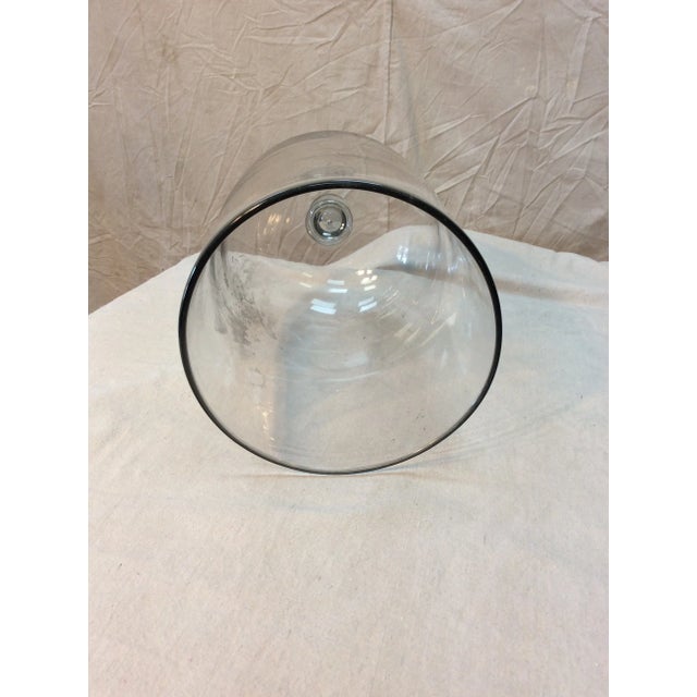 1800s French Glass Dome, Cloche With Solid Glass Knob Handle For Sale - Image 9 of 12