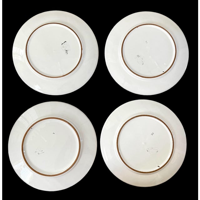 Rustic European Williams Sonoma Tournesol Dinner Plates (4) 11.25" For Sale - Image 3 of 5