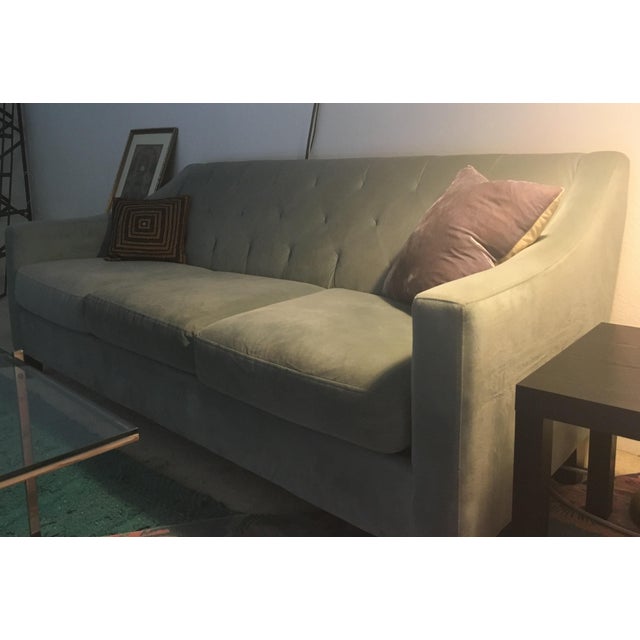 Sky Blue Microfiber Sofa Chairish