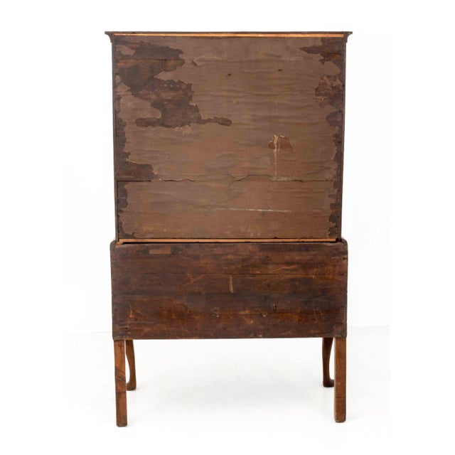 George II Walnut and Featherbanded Chest on Stand For Sale - Image 9 of 9
