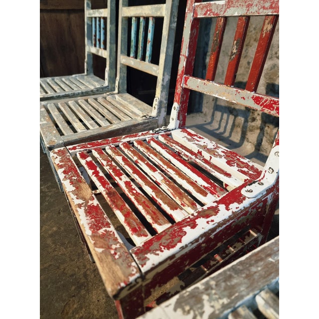 Vintage French Beechwood Chairs, 1950s, Set of 6 For Sale - Image 10 of 17