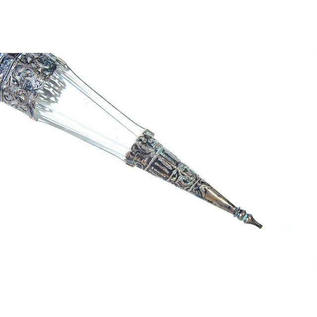 Victorian Crystal & Silver Perfume Bottle For Sale In Los Angeles - Image 6 of 10