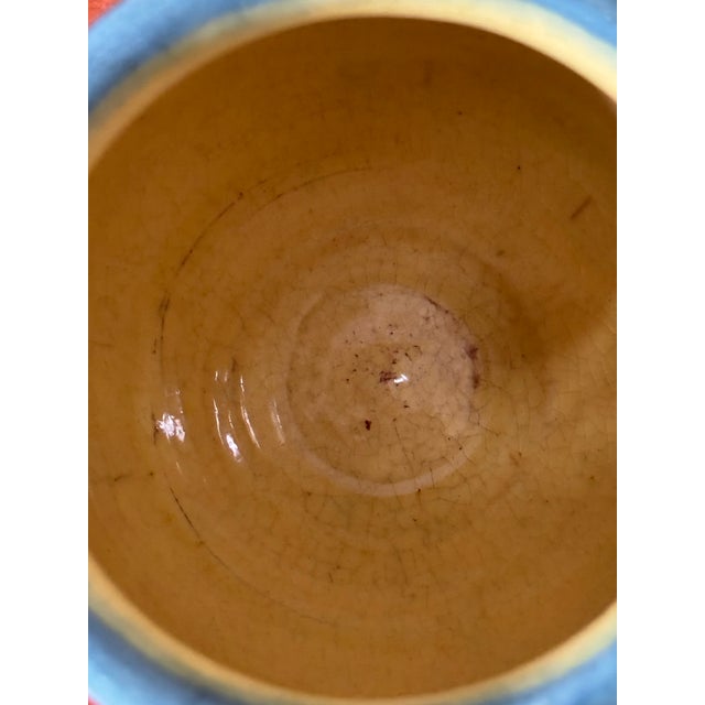 Late 20th Century Mid-Century French Savoyard "Terre Vernissée" Attributed Polka Dot Redware Cachepot in the Style of St. Jorioz For Sale - Image 5 of 12