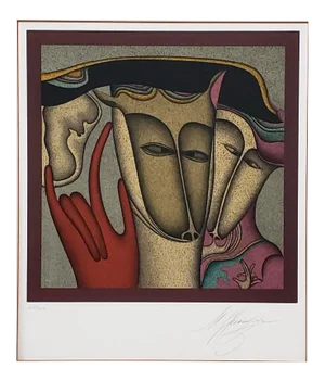 Mihail Chemiakin, Untitled Portraits Lithograph Signed / Numbered