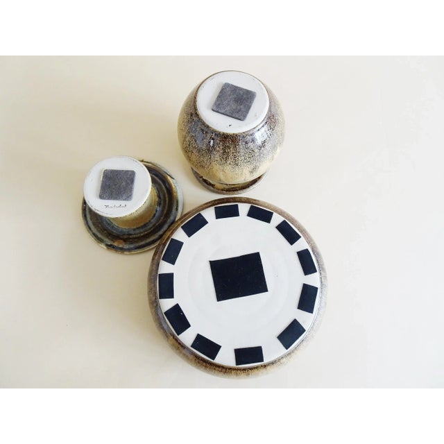 Ceramic Vase, Candleholder and Bowl from Pfeiffer Gerhard, Set of 3 For Sale - Image 9 of 11