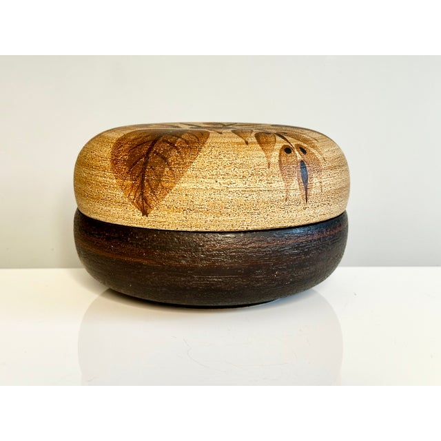 A large and sophisticated studio ceramic lidded box designed by Peter Müller for Sgrafo in the 1970s. The lidded box is...
