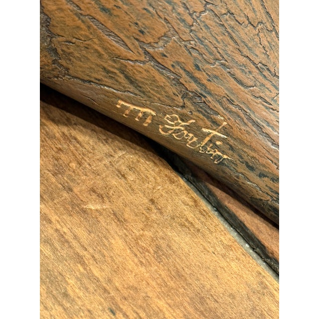 Brown Michel Fortin Folk Art Beaver Carving Signed Quebec Sculpture For Sale - Image 8 of 18