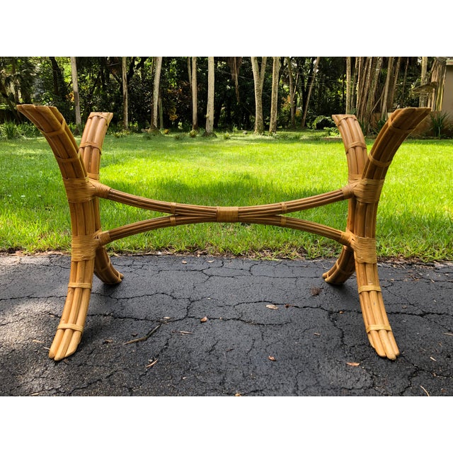 Solid Bamboo Dining Table X Base Chairish
