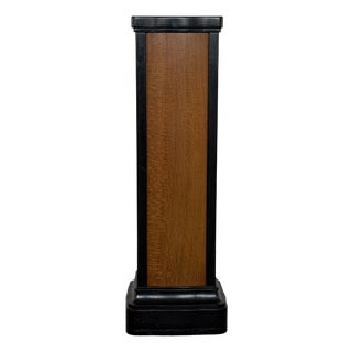 Art Deco Ebonised and Figured Wood Display Pedestal, 1930s For Sale