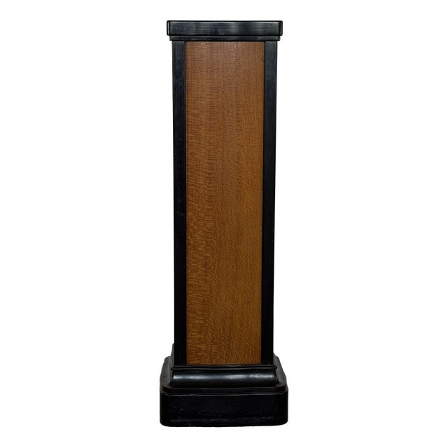 Art Deco Ebonised and Figured Wood Display Pedestal, 1930s For Sale