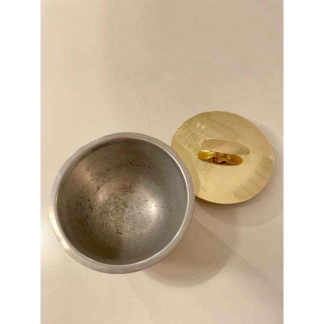 Tobacco Box in Leather and Brass by Carl Auböck for Werkstätte, 1950 For Sale - Image 3 of 7