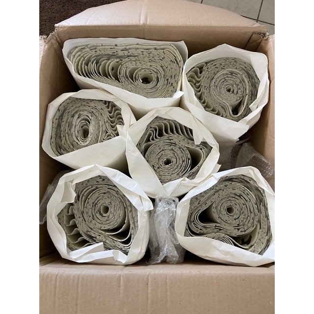 Baroque Cole & Son Damask White Lifford Flock on Silver Foil Wallpaper For Sale - Image 3 of 18