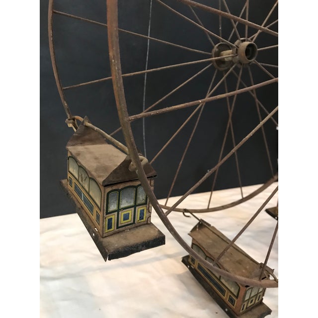 Late 1800s Folk Art Toy of Riesenrad Ferris Wheel in Vienna. The Wiener Riesenrad opened in 1897. Was also made famous in...