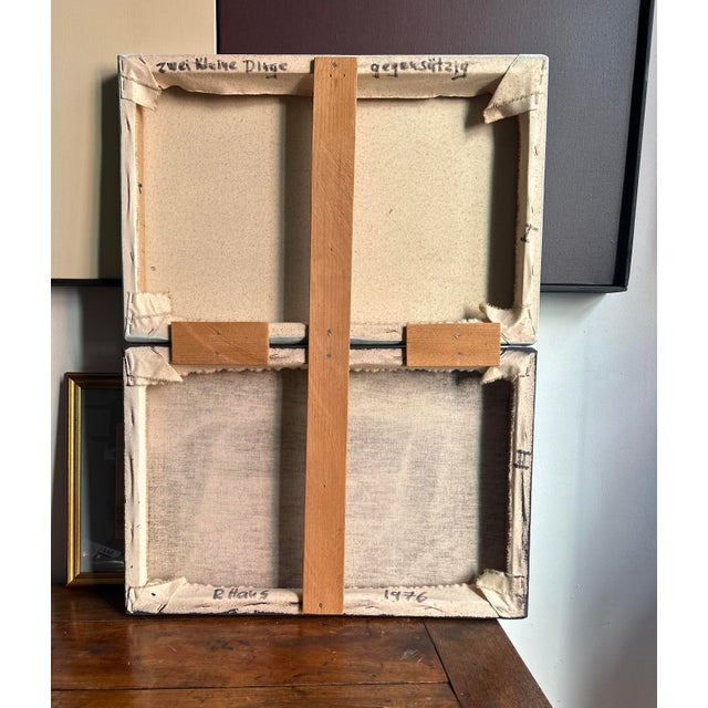 1970s Rolf Hans, Two Small Things in Contrast, 1976, Acrylic Painting on Canvas For Sale - Image 5 of 13