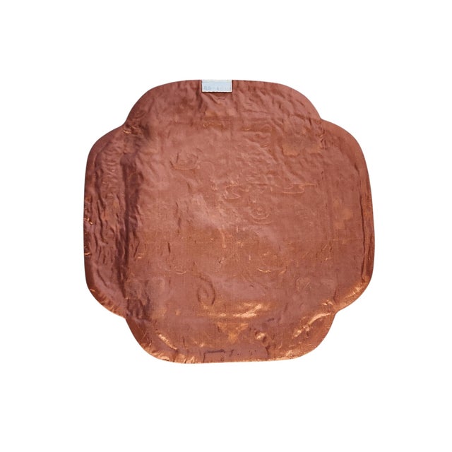 Asian Early 20th Century Late Qing Chinese Gold Silk Hand Embroidered Dragon Roundel For Sale - Image 3 of 3