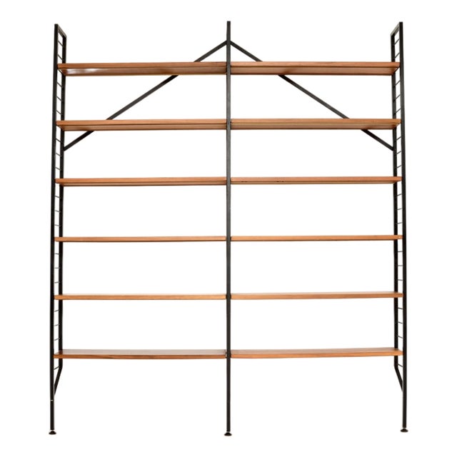 Vintage Teak Ladderax Bookcase Shelving from Staples Cricklewood, 1960 For Sale