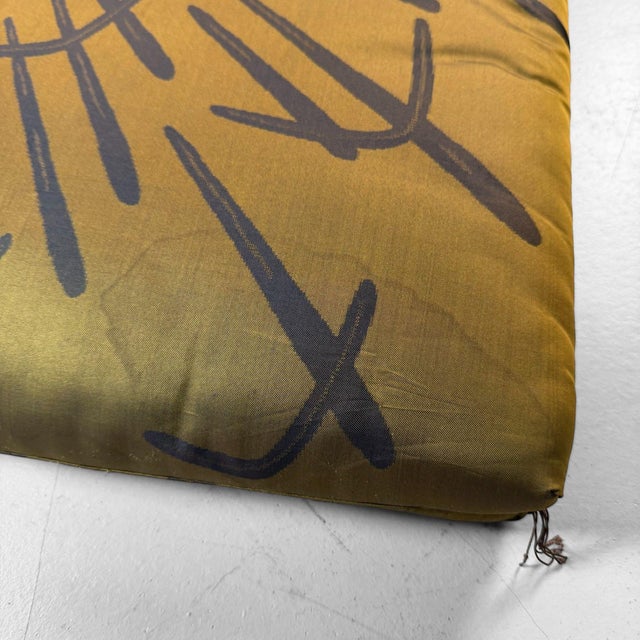 Vintage Zabuton Floor Cushions with Floral Motifs, 1960s, Set of 5 For Sale - Image 10 of 12