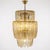 La Murrina Murano 1960s Elegant Italian Murano Glass Chandelier, Mid-Century Golden Hand-Blown & Unique Statement Piece For Sale - Image 4 of 6
