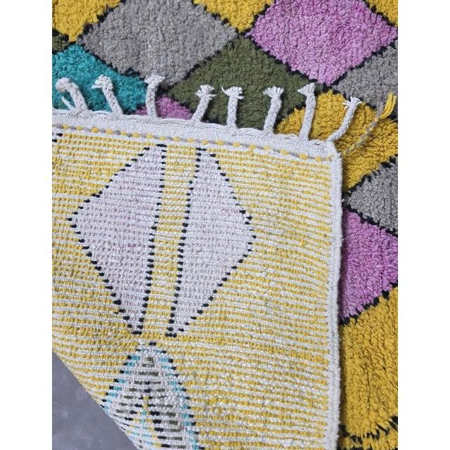 Tribal Moroccan Yellow Rug - 8.3 X 6.2 Ft For Sale In Cleveland - Image 6 of 8