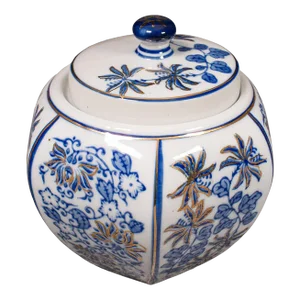 1940's Vintage Blue and White Spice Jar