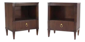 Vintage Mid Century John Stuart Nightstands End Tables- a Pair
