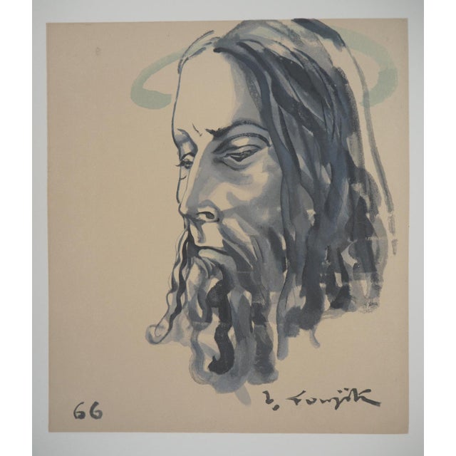 Tsuguharu Foujita, Christ, 1966, Engraving For Sale - Image 8 of 8