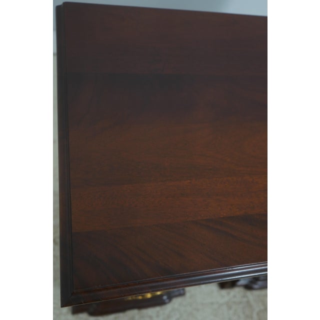 Harden Block Front Townsend Yale Mahogany Kneehole Desk Chest For Sale - Image 13 of 18