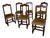Antique Walnut Chairs, 1800s, Set of 6 For Sale