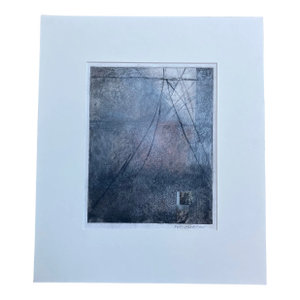 Contemporary Original Abstract Pat Martin Etching/Drawing “The Attic” Signed