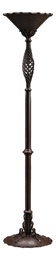 Art Nouveau Wrought Iron Standing Lamp