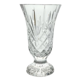 Waterford (Marquis) “Glendale” Crystal Flared Trumpet Footed Vase For Sale