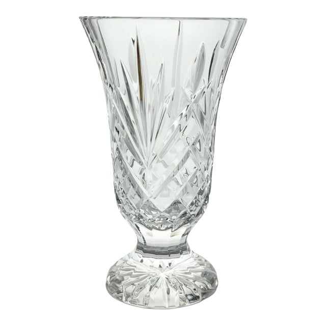 Waterford (Marquis) “Glendale” Crystal Flared Trumpet Footed Vase For Sale