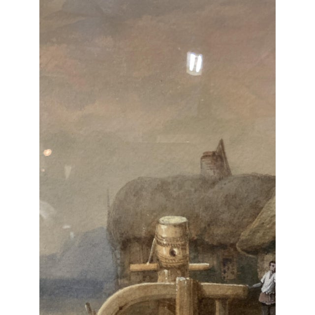 Eugène Bourgeois, The Capstan, 1800s, Watercolor, Framed For Sale - Image 11 of 14