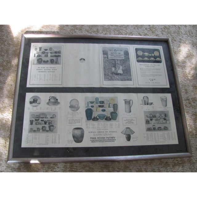 2 Paul Revere Pottery Brochures Framed Early 20th Century Saturday Evening Girls For Sale - Image 13 of 13