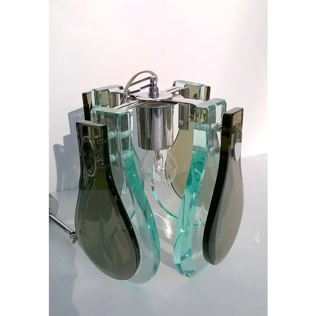 Crystal Art Glass Pendant Lamp, 1970s For Sale - Image 10 of 11