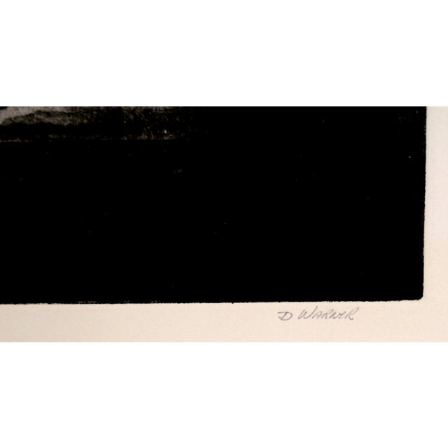 1980s "Press Two" - Artist's Proof Etching in Ink on Paper by Doris Warner For Sale - Image 5 of 5