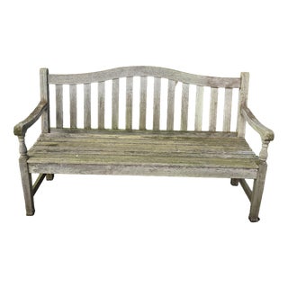 Vintage Silvered Garden Bench, 1930 For Sale