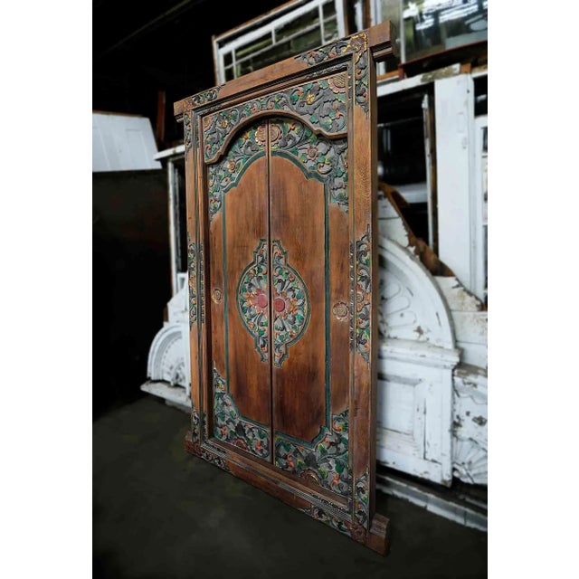 Doors Carved With Painted and Gilt Detail For Sale - Image 4 of 13